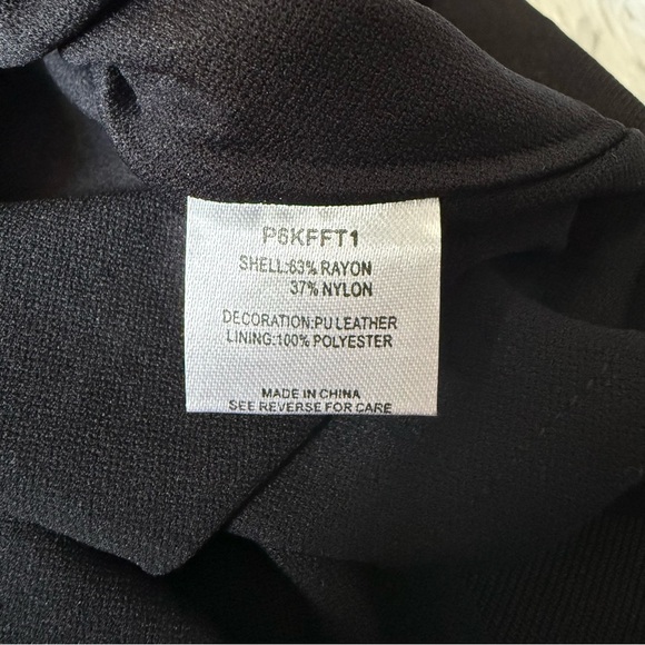 NWT Parker Black Fit and Flare Sweater Knit Dress with Fringe Hem Size M - Picture 9 of 10